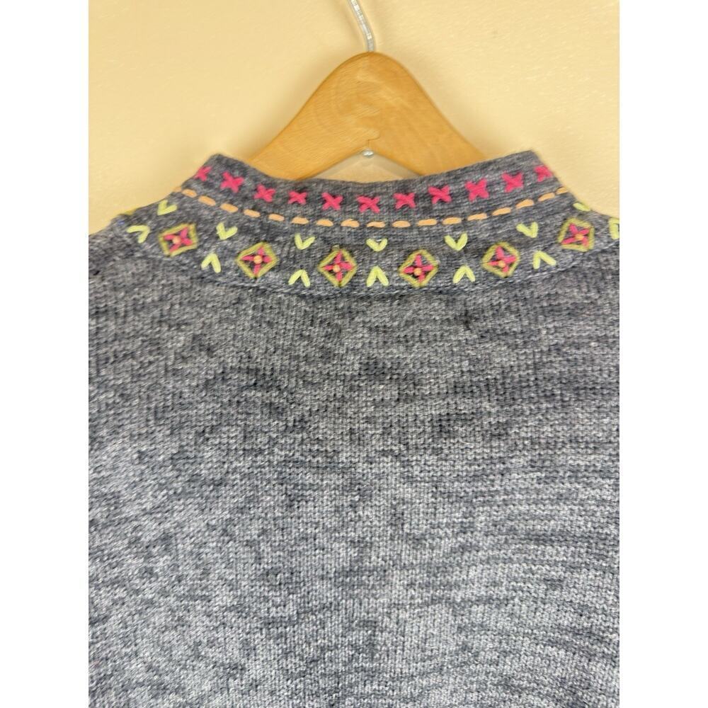 Vintage Timberlea Women’s Quarter Zip Sweater Cardinal Embroidery Knit Size L - Picture 9 of 13